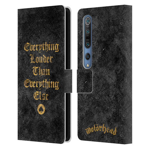 Motorhead Key Art Everything Louder Leather Book Wallet Case Cover For Xiaomi Mi 10 5G / Mi 10 Pro 5G