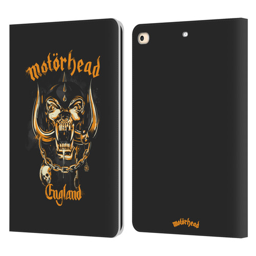 Motorhead Logo Warpig England Leather Book Wallet Case Cover For Apple iPad 9.7 2017 / iPad 9.7 2018