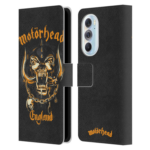 Motorhead Logo Warpig England Leather Book Wallet Case Cover For Motorola Edge X30