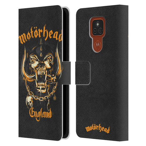 Motorhead Logo Warpig England Leather Book Wallet Case Cover For Motorola Moto E7 Plus