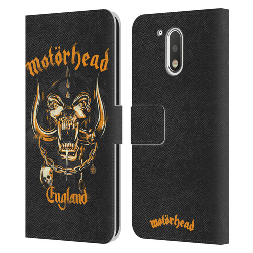 Motorhead Logo Warpig England Leather Book Wallet Case Cover For Motorola Moto G41