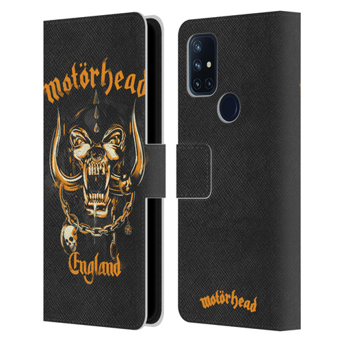 Motorhead Logo Warpig England Leather Book Wallet Case Cover For OnePlus Nord N10 5G