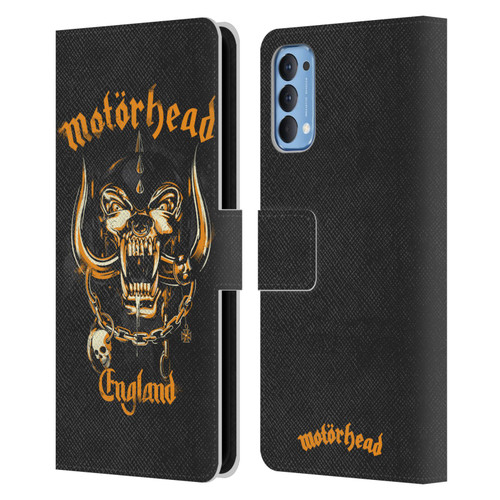 Motorhead Logo Warpig England Leather Book Wallet Case Cover For OPPO Reno 4 5G