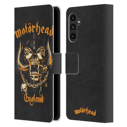Motorhead Logo Warpig England Leather Book Wallet Case Cover For Samsung Galaxy A13 5G (2021)