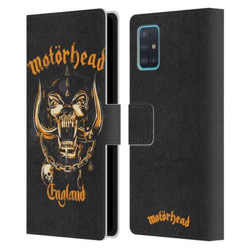 Motorhead Logo Warpig England Leather Book Wallet Case Cover For Samsung Galaxy A51 (2019)
