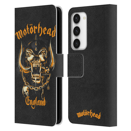 Motorhead Logo Warpig England Leather Book Wallet Case Cover For Samsung Galaxy S23 5G