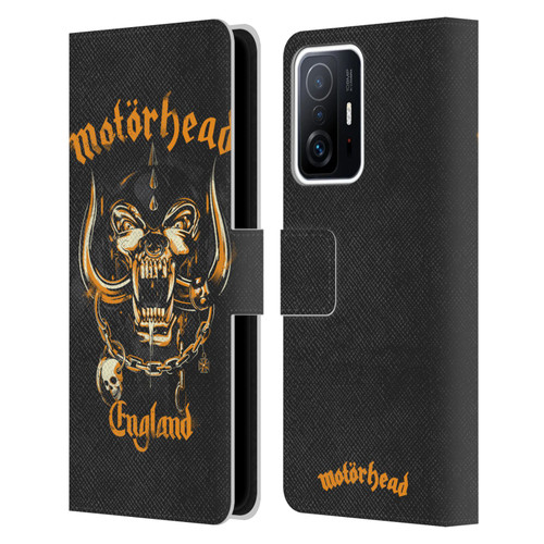 Motorhead Logo Warpig England Leather Book Wallet Case Cover For Xiaomi 11T / 11T Pro