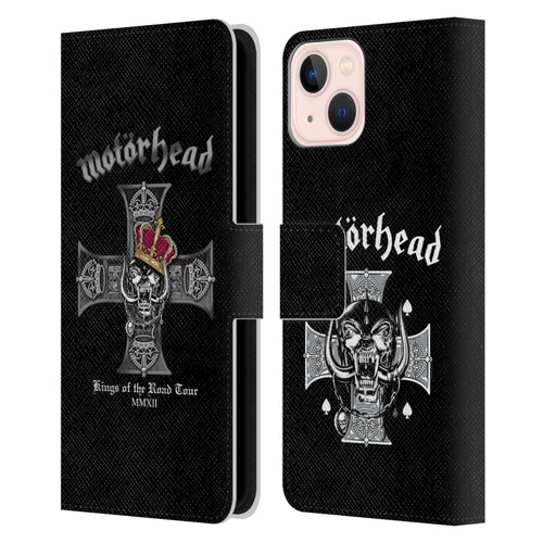 Motorhead Tours Kings Of The Road Leather Book Wallet Case Cover For Apple iPhone 13