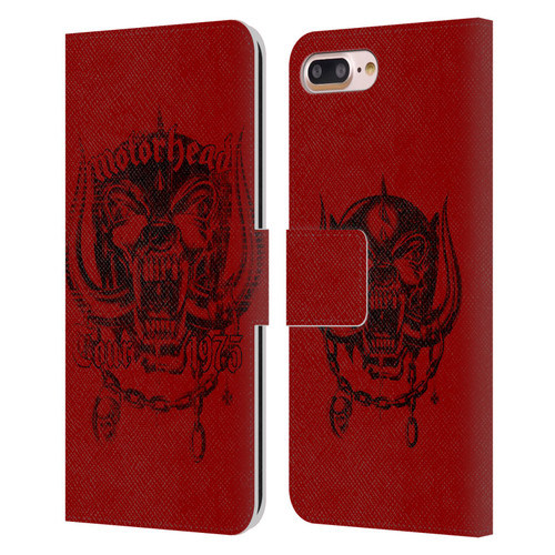 Motorhead Tours 1975 Leather Book Wallet Case Cover For Apple iPhone 7 Plus / iPhone 8 Plus