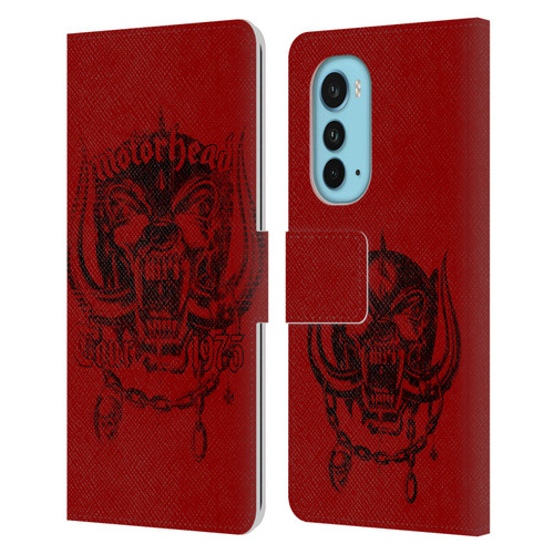 Motorhead Tours 1975 Leather Book Wallet Case Cover For Motorola Edge (2022)