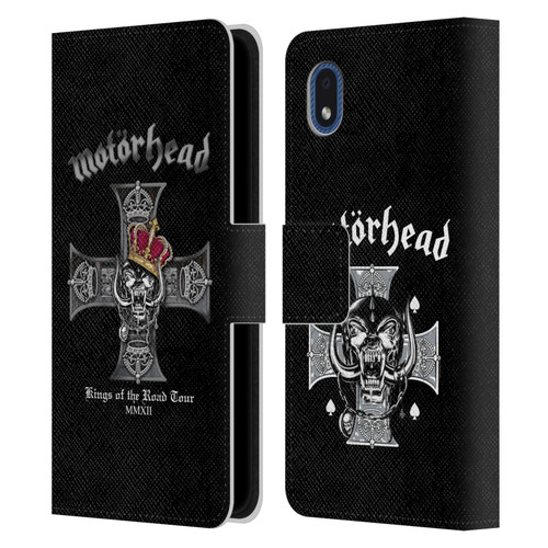 Motorhead Tours Kings Of The Road Leather Book Wallet Case Cover For Samsung Galaxy A01 Core (2020)