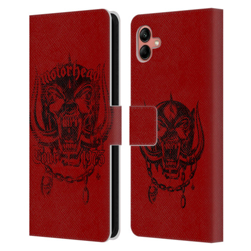 Motorhead Tours 1975 Leather Book Wallet Case Cover For Samsung Galaxy A04 (2022)