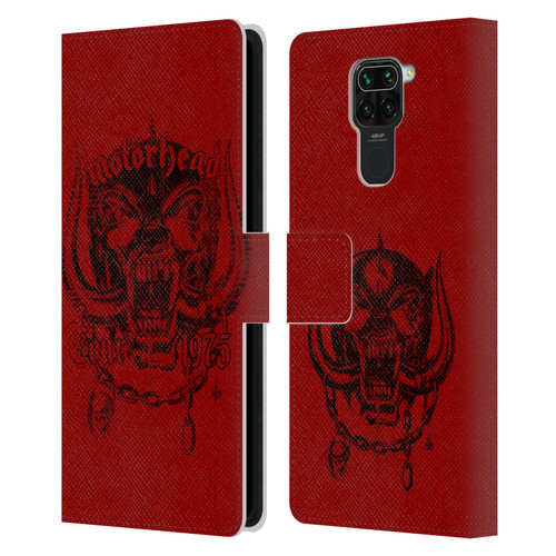 Motorhead Tours 1975 Leather Book Wallet Case Cover For Xiaomi Redmi Note 9 / Redmi 10X 4G