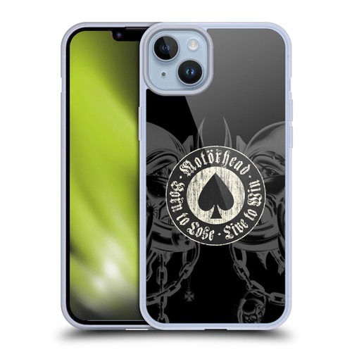 Motorhead Graphics Born To Lose Love To Win Soft Gel Case for Apple iPhone 14 Plus