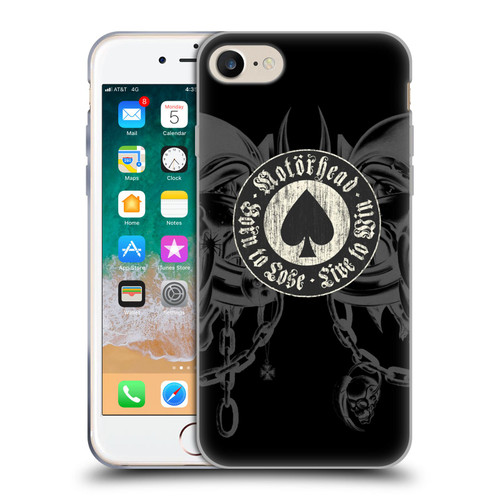 Motorhead Graphics Born To Lose Love To Win Soft Gel Case for Apple iPhone 7 / 8 / SE 2020 & 2022 & MagSafe