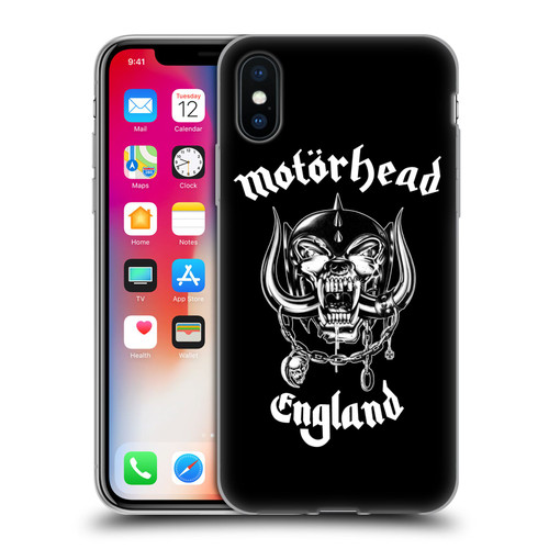 Motorhead Graphics England Soft Gel Case for Apple iPhone X / iPhone XS
