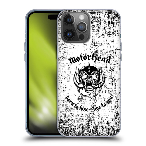 Motorhead Logo Born To Lose Live To Win Soft Gel Case for Apple iPhone 14 Pro Max