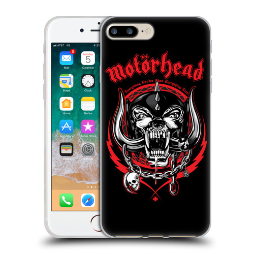Motorhead Logo Everything Louder Than Everything Else Soft Gel Case for Apple iPhone 7 Plus / iPhone 8 Plus