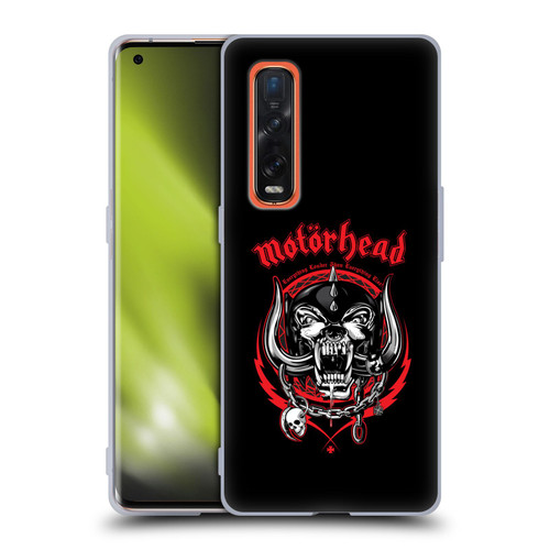 Motorhead Logo Everything Louder Than Everything Else Soft Gel Case for OPPO Find X2 Pro 5G