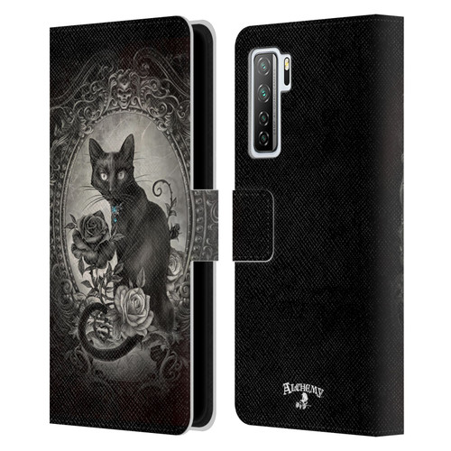 Alchemy Gothic Cats Paracelsus Leather Book Wallet Case Cover For Huawei Nova 7 SE/P40 Lite 5G
