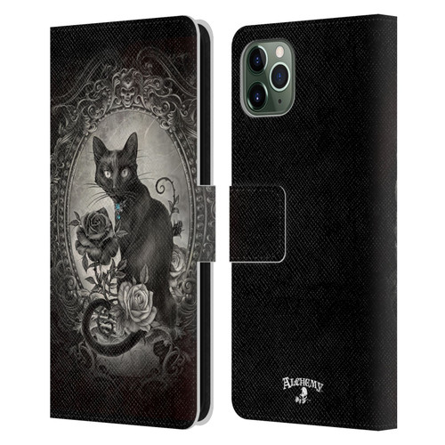 Alchemy Gothic Cats Paracelsus Leather Book Wallet Case Cover For Apple iPhone 11 Pro Max