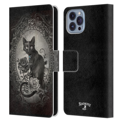 Alchemy Gothic Cats Paracelsus Leather Book Wallet Case Cover For Apple iPhone 14