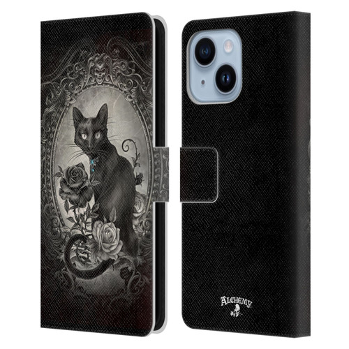 Alchemy Gothic Cats Paracelsus Leather Book Wallet Case Cover For Apple iPhone 14 Plus