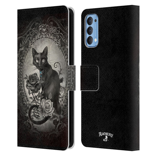 Alchemy Gothic Cats Paracelsus Leather Book Wallet Case Cover For OPPO Reno 4 5G