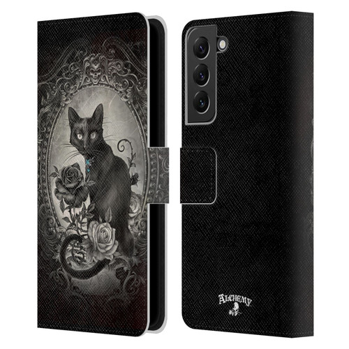 Alchemy Gothic Cats Paracelsus Leather Book Wallet Case Cover For Samsung Galaxy S22+ 5G