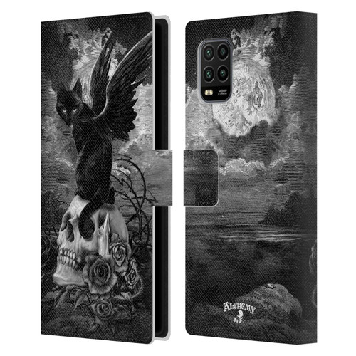 Alchemy Gothic Cats Nine Lives Of Poe Skull Leather Book Wallet Case Cover For Xiaomi Mi 10 Lite 5G