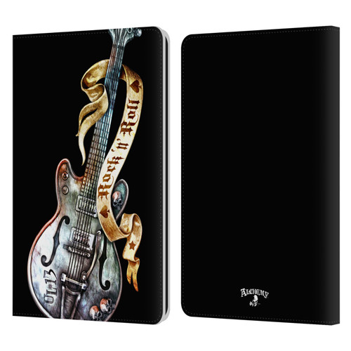 Alchemy Gothic Illustration Rock'it 56 Guitar Leather Book Wallet Case Cover For Amazon Kindle Paperwhite 1 / 2 / 3