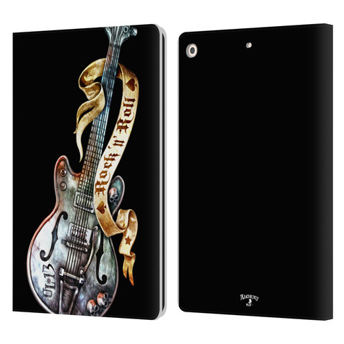 Alchemy Gothic Illustration Rock'it 56 Guitar Leather Book Wallet Case Cover For Apple iPad 10.2 2019/2020/2021