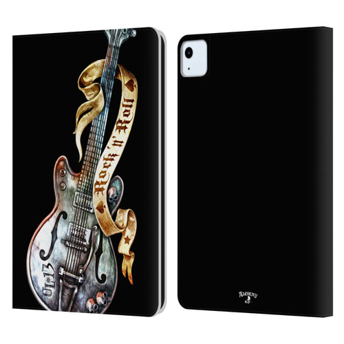Alchemy Gothic Illustration Rock'it 56 Guitar Leather Book Wallet Case Cover For Apple iPad Air 11 2020/2022/2024
