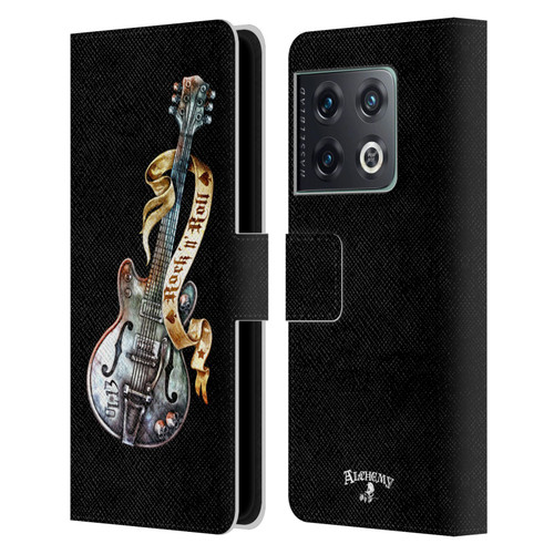 Alchemy Gothic Illustration Rock'it 56 Guitar Leather Book Wallet Case Cover For OnePlus 10 Pro