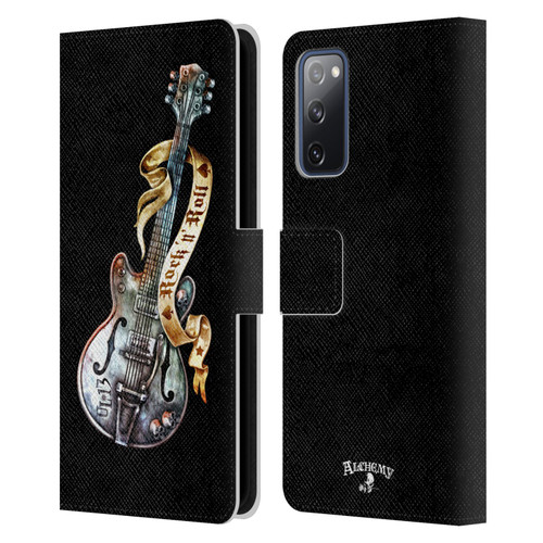Alchemy Gothic Illustration Rock'it 56 Guitar Leather Book Wallet Case Cover For Samsung Galaxy S20 FE / 5G