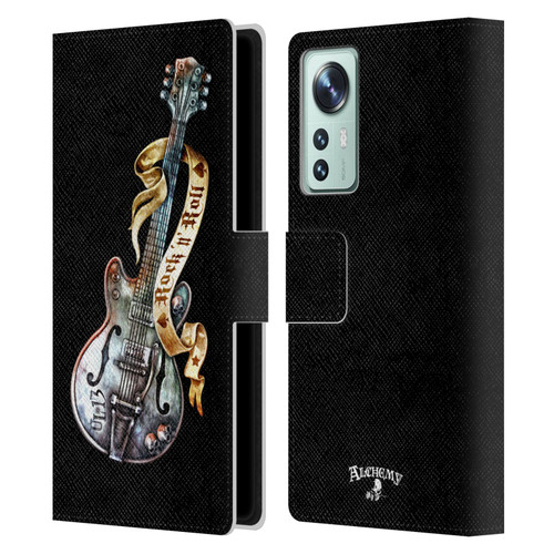 Alchemy Gothic Illustration Rock'it 56 Guitar Leather Book Wallet Case Cover For Xiaomi 12