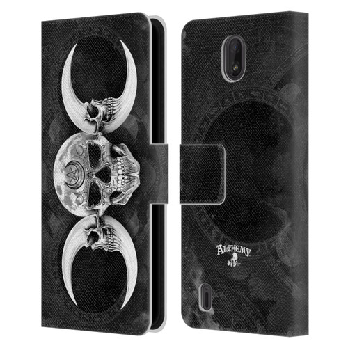 Alchemy Gothic Skull Dark Goddess Moon Leather Book Wallet Case Cover For Nokia C01 Plus/C1 2nd Edition