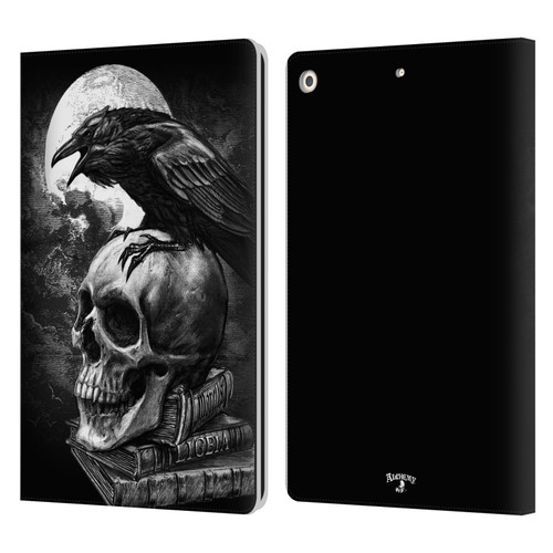 Alchemy Gothic Wing Poe's Raven Leather Book Wallet Case Cover For Apple iPad 10.2 2019/2020/2021