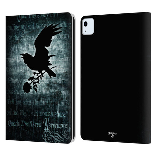 Alchemy Gothic Wing Nevermore Leather Book Wallet Case Cover For Apple iPad Air 2020 / 2022