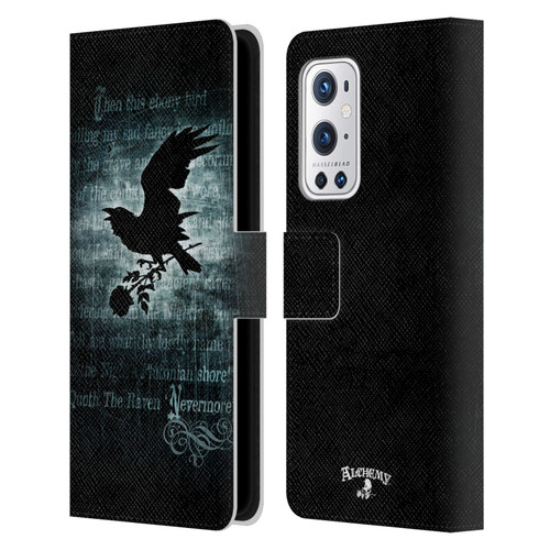 Alchemy Gothic Wing Nevermore Leather Book Wallet Case Cover For OnePlus 9 Pro