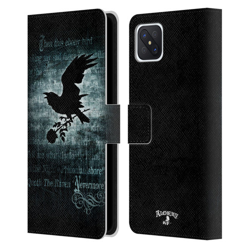 Alchemy Gothic Wing Nevermore Leather Book Wallet Case Cover For OPPO Reno4 Z 5G