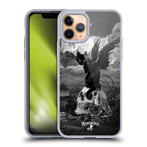 Alchemy Gothic Cats Nine Lives Of Poe Skull Soft Gel Case for Apple iPhone 11 Pro