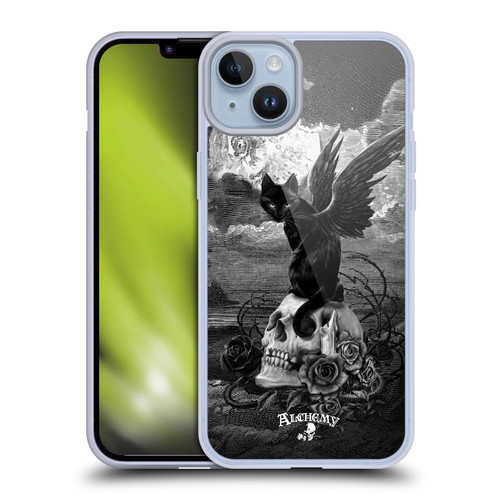 Alchemy Gothic Cats Nine Lives Of Poe Skull Soft Gel Case for Apple iPhone 14 Plus