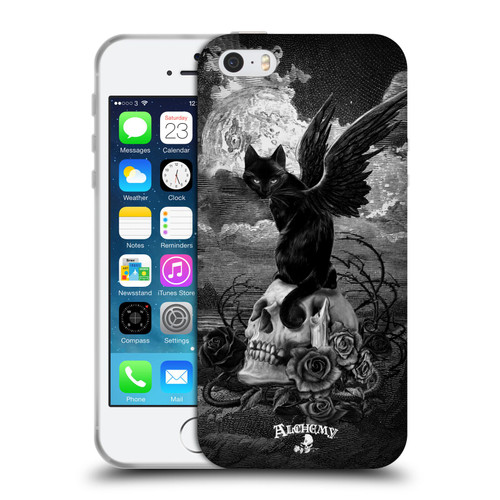 Alchemy Gothic Cats Nine Lives Of Poe Skull Soft Gel Case for Apple iPhone 5 / 5s / iPhone SE 2016