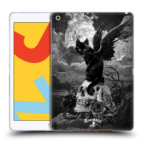 Alchemy Gothic Cats Nine Lives Of Poe Skull Soft Gel Case for Apple iPad 10.2 2019/2020/2021