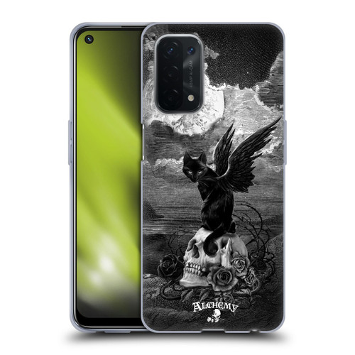 Alchemy Gothic Cats Nine Lives Of Poe Skull Soft Gel Case for OPPO A54 5G