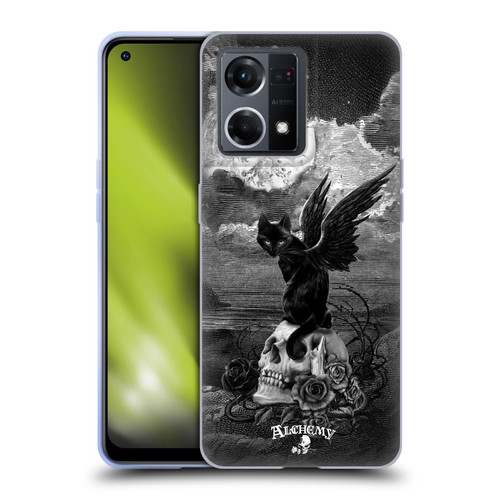 Alchemy Gothic Cats Nine Lives Of Poe Skull Soft Gel Case for OPPO Reno8 4G