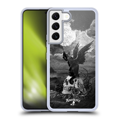 Alchemy Gothic Cats Nine Lives Of Poe Skull Soft Gel Case for Samsung Galaxy S22 5G