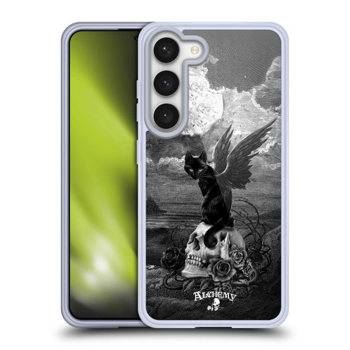 Alchemy Gothic Cats Nine Lives Of Poe Skull Soft Gel Case for Samsung Galaxy S23 5G