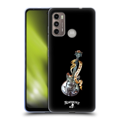 Alchemy Gothic Illustration Rock'it 56 Guitar Soft Gel Case for Motorola Moto G60 / Moto G40 Fusion